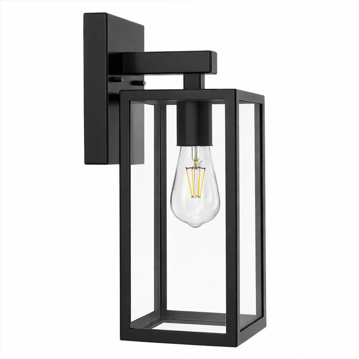 elevenpast Wall light Black Modern Outdoor Lantern Wall Light –Porch Light Black| White | Bronze Trim KLG-3200/BL