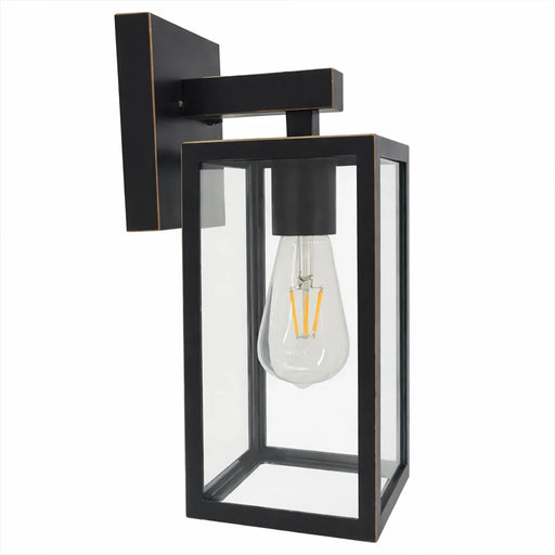 elevenpast Wall light Bronze Modern Outdoor Lantern Wall Light –Porch Light Black| White | Bronze Trim KLG-3200/BZ