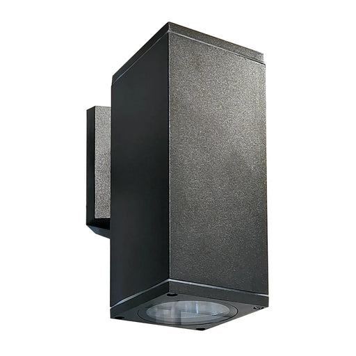 elevenpast down wall light Steadfast Square Up or Down Wall Light KLG-40-1/BL