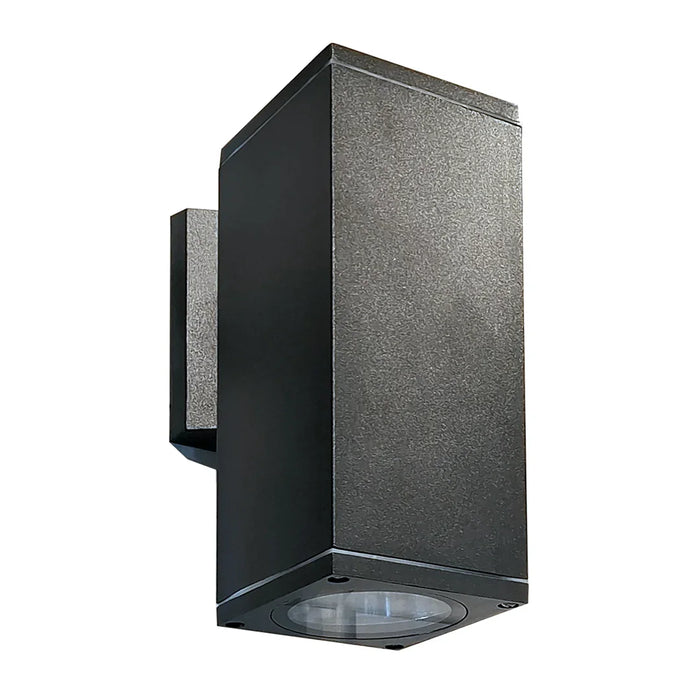 elevenpast down wall light Steadfast Square Up or Down Wall Light KLG-40-1/BL