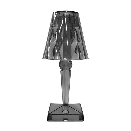 elevenpast Rechargeable Lamp Smoke GeoGlow Rechargeable Table Lamp in Smoke | Clear KLT-001/BL
