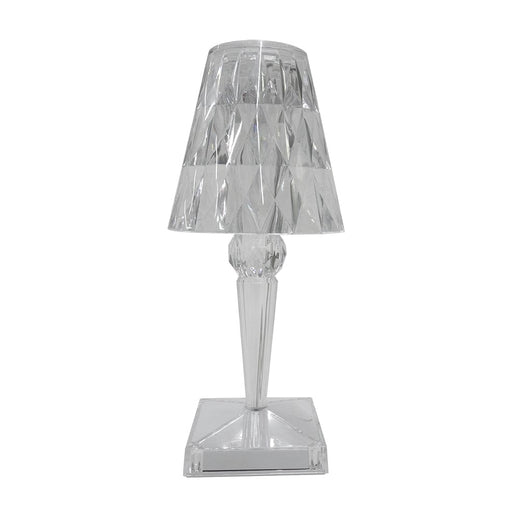 elevenpast Rechargeable Lamp Clear GeoGlow Rechargeable Table Lamp in Smoke | Clear KLT-001/CL
