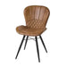 elevenpast Kitchen & Dining Room Chairs Tan Shell Back Buffalo Leather Dining Chair KV158