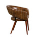 elevenpast occasionally Brown Buffalo Leather Occasional Chair with Acacia Wood Legs KV263