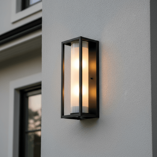 elevenpast up facing lantern Luno Box Outdoor Wall Lantern L255 BLACK 6007226045420