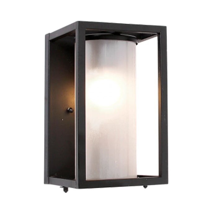 elevenpast up facing lantern Luno Square Box Outdoor Wall Lantern - Black L255 BLACK 6007226045413