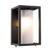 elevenpast up facing lantern Luno Square Box Outdoor Wall Lantern - Black L255 BLACK 6007226045413