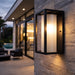 elevenpast up facing lantern Luno Square Box Outdoor Wall Lantern - Black L255 BLACK 6007226045413