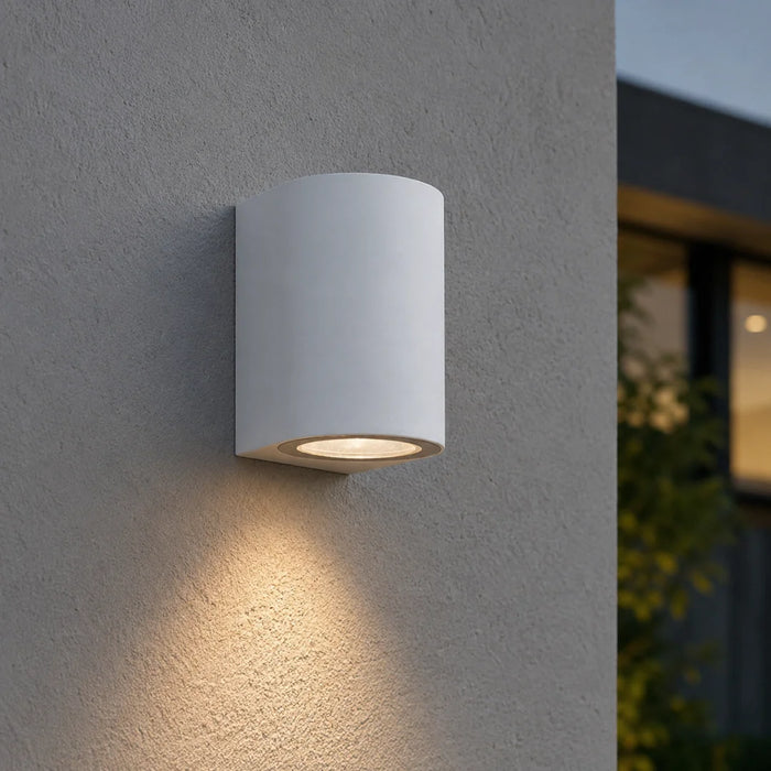 elevenpast Down Facing Outdoor/Bathroom Wall Light - White L365 WHITE 6007226080247