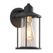 elevenpast Outdoor Light Stockton Outdoor Lantern Light with Speckled Glass L526 BLACK 6007226080742