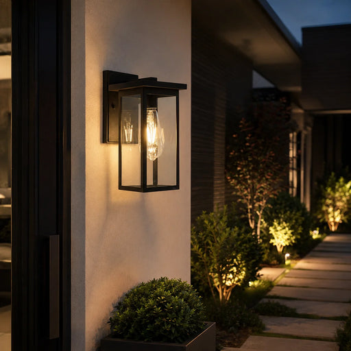 Redford Outdoor Lantern Light with Clear Glass 
