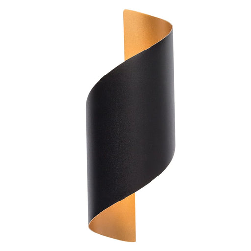 elevenpast Wall light Swirl Up and Down Facing Wall Light - Aluminium L565 BLACK/GOLD 6007226083699