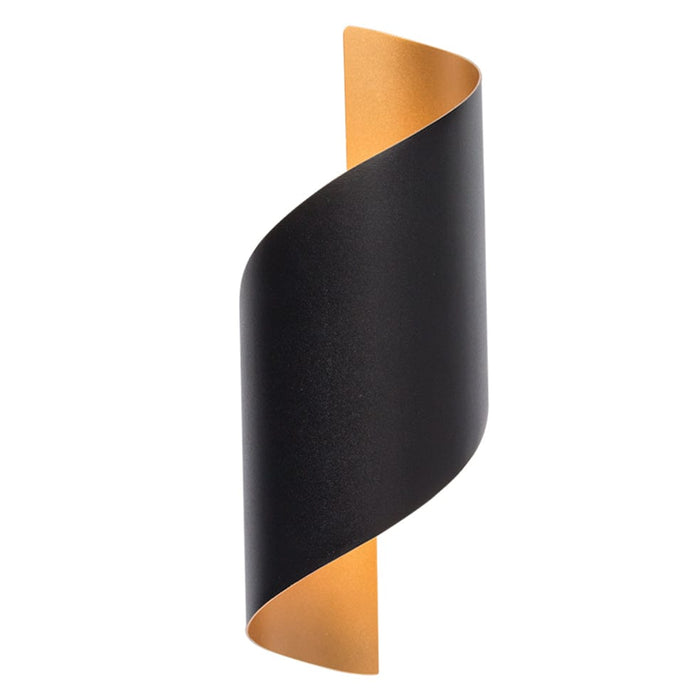 elevenpast Wall light Swirl Up and Down Facing Wall Light - Aluminium L565 BLACK/GOLD 6007226083699