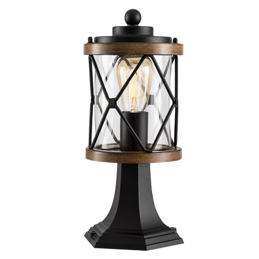 elevenpast Outdoor Light Tyler Glass and Metal Pillar Light L577 BLACK 6007226084993