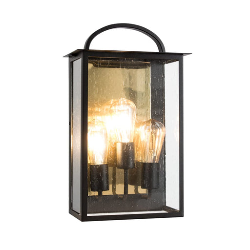 elevenpast Wall light Miso Trio Metal and Glass Outdoor Wall Light Black L580 BK/GD 6007226085020