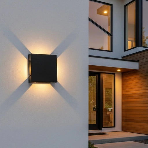 elevenpast LED wall light Quad Beam 4 Way LED Wall Light - Adjustable Beam L618 BLACK 6007226088977
