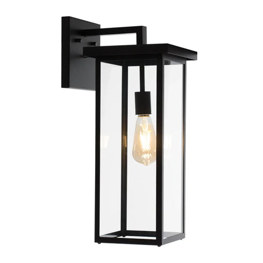 elevenpast outdoor wall light Ormus Metal and Glass Outdoor Wall Light - Black L625 BLACK 6007226089356