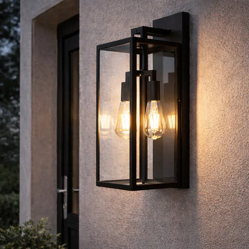elevenpast Wall Light Atrium Outdoor Wall Lantern – Black L626 BLACK 6007226089363