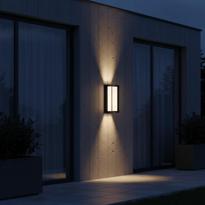 elevenpast LED wall light Powerblock LED Outdoor Wall Light - Black L634 BLACK 6007226090918
