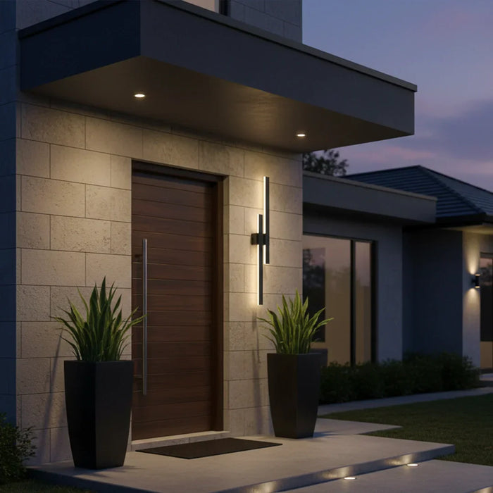 elevenpast LED wall light Stoic LED Outdoor Wall Light - Black L641 CCT BK 6007226091069