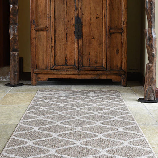 elevenpast Rugs 2.4m x 1.6m Lattice Sand Rug LATTICESAND2.4X1.6