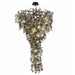 elevenpast Chandelier Grand Cascade Crystal Leaf Chandelier – Champagne | Black