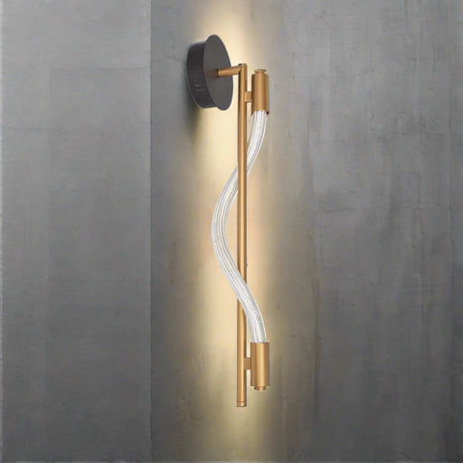 elevenpast Wall light Pulse LED Metal and Rope Wall Light Gold LED-1707