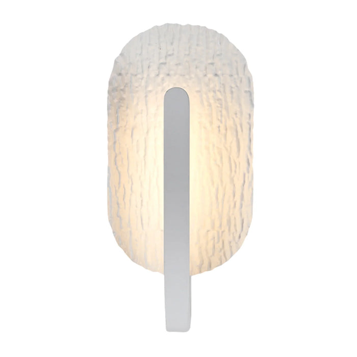 elevenpast Wall Light White Textured Oval LED Wall Light – Gold | White Modern Decorative Sconce LED-653/WH