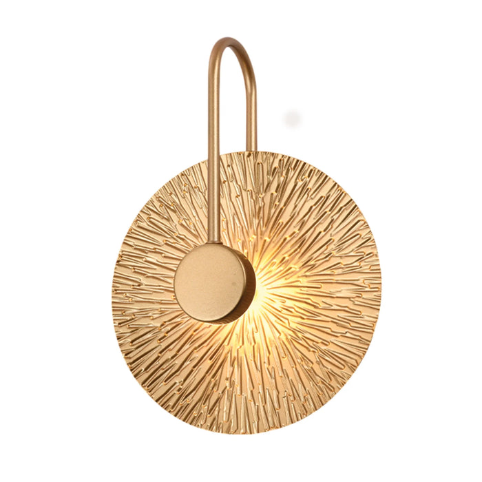 elevenpast Wall Light White Round Leaf Disc LED Wall Light – Gold | White LED-654/WH