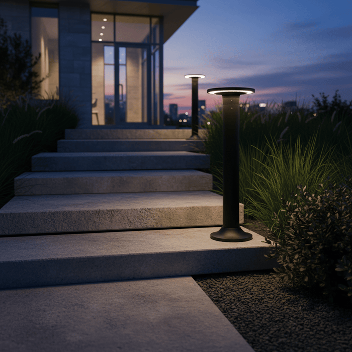 elevenpast LED bollard Tri-Glow LED Bollard – Black LFL042 BLACK CCT 6007226090086