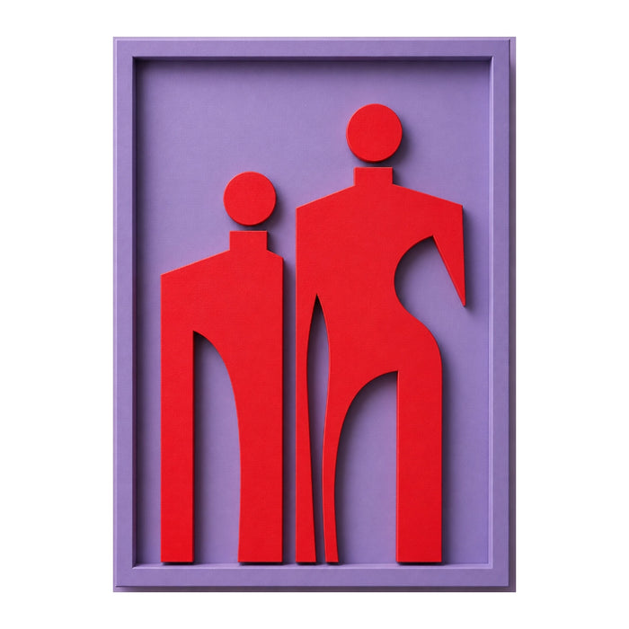 Solo Wooden Wall Art | Lilac Red Flame