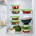 elevenpast food containers Lékué Glass Container Rectangular, 1050 ml - Green LK883903/6