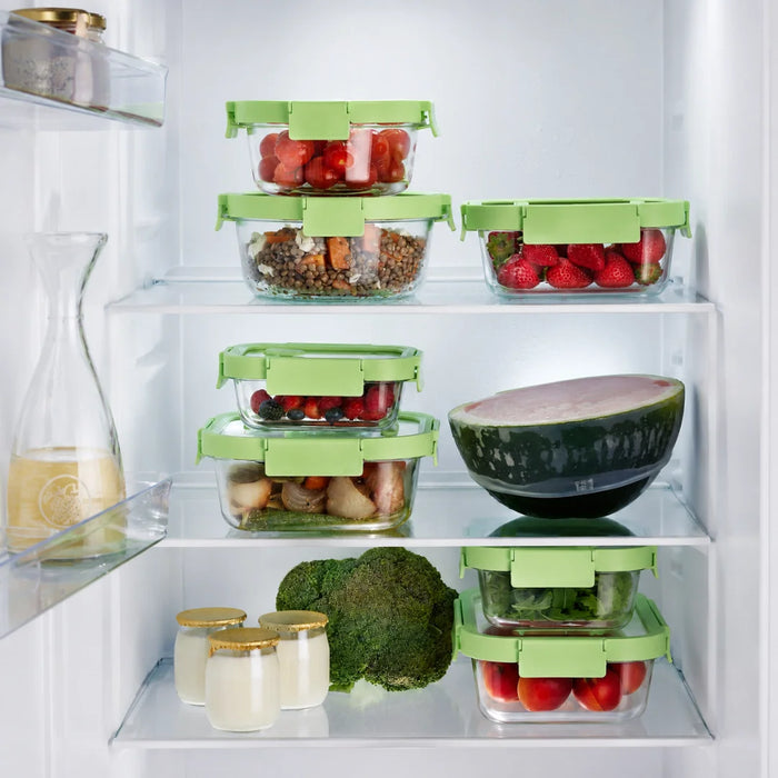 elevenpast food containers Lékué Glass Container Rectangular, 1520 ml - Green LK883927/6