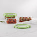 elevenpast food containers Lékué Rectangular Glass Containers Set of 3 - Green LK883941/6