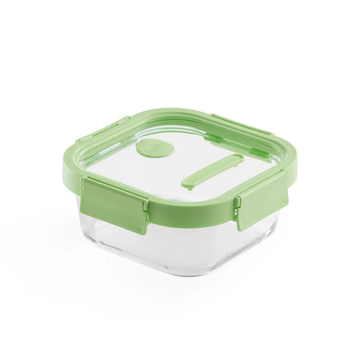 elevenpast food containers Lékué Square Airtight Glass Food Container 800ml – Green LK884009/6