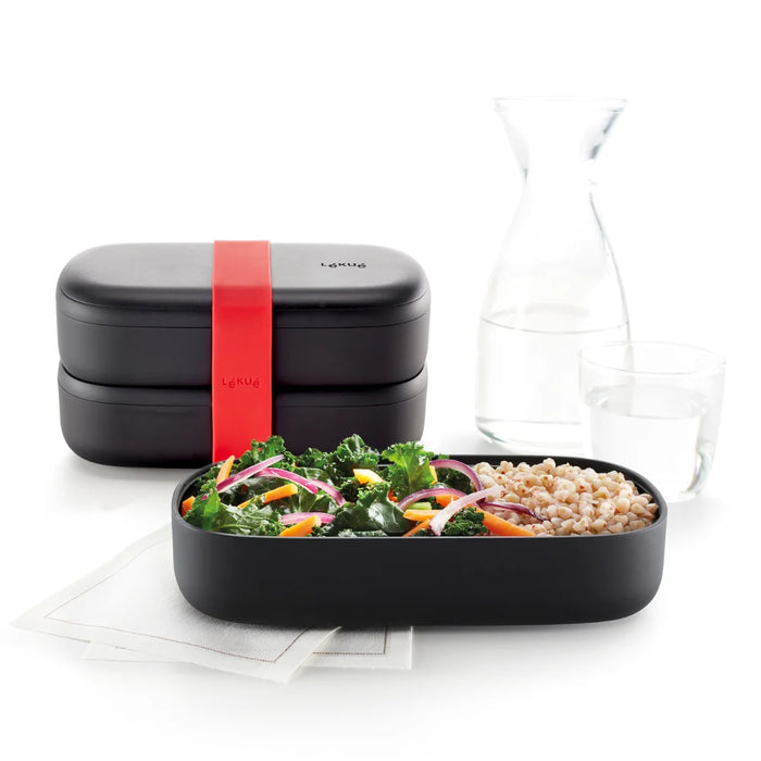 elevenpast food containers Lékué LunchBox To Go Set with Cutlery – Black LK885105/6
