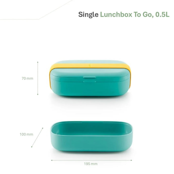 elevenpast food containers Lékué Single LunchBox To Go 500ml – Turquoise LK889523/6