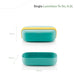 elevenpast food containers Lékué Single LunchBox To Go 500ml – Turquoise LK889523/6