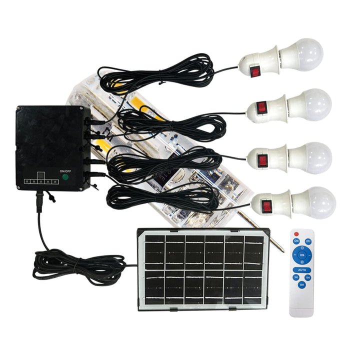 elevenpast Outdoor Light Outdoor Solar Kit with Solar Panel, LED Bulbs and Remote Control LS033 SOLAR 6007226085150
