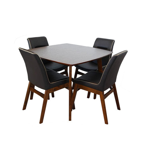 elevenpast New York 5 Piece Dining Table and Chairs Walnut LW811/10108HL32