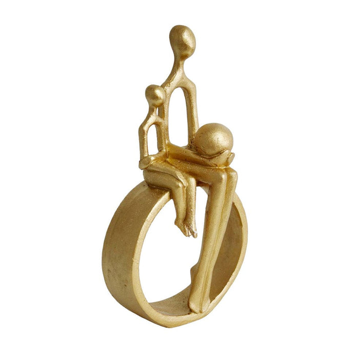 elevenpast Decor Two On A Wheel Resin Figure Gold LY223332
