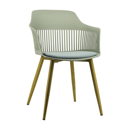 elevenpast Chairs Green Lyric Fabric Tub Chair - Ash Metal Legs Lyric Fabric - Ash Metal