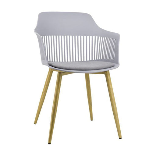 elevenpast Chairs Grey Lyric Fabric Tub Chair - Ash Metal Legs Lyric Fabric - Ash Metal