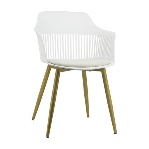 elevenpast Chairs White Lyric Fabric Tub Chair - Ash Metal Legs Lyric Fabric - Ash Metal