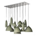 elevenpast Pendant Green Fanatic Glass 15 Cluster Pendant Light M-KLCH-5011-15G