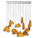 elevenpast Pendant Orange Fanatic Glass 15 Cluster Pendant Light M-KLCH-5011-15O