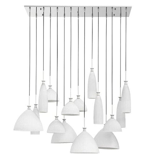 elevenpast Pendant White Fanatic Glass 15 Cluster Pendant Light M-KLCH-5011-15W