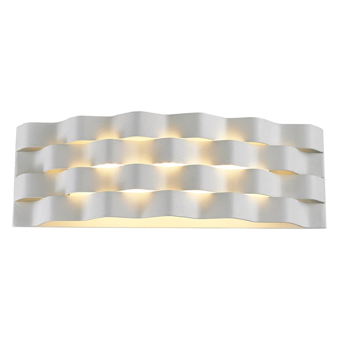 elevenpast Wall light Large / White Ripple Aluminium and Acrylic Wall Light | Black or White - Medium or Large M-LED-1401L/WH