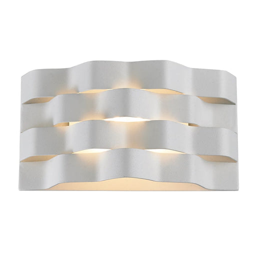 elevenpast Wall light Medium / White Ripple Aluminium and Acrylic Wall Light | Black or White - Medium or Large M-LED-1401M/WH