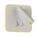 elevenpast wall reading light White Square LED Reading Wall Light with Back Light – Black | White MB-160/WH